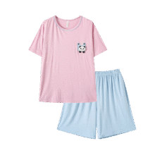 超V：芬腾 冰爽棉睡衣女士家居服套装46.5元