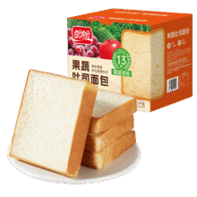 盼盼 果蔬吐司面包 切片早餐手撕面包三明治0蔗糖休闲零食 1000g/箱18.9元 (券后省8)