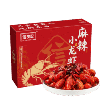 信良记 25年新虾麻辣小龙虾650g中号15-21只/盒净虾500g（净重1斤）104.85元（合20.97元/件）