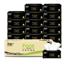 C&S 洁柔 黑Face系列 抽纸 3层*130抽*18包(195*133mm)77.64元（合38.82元/件）