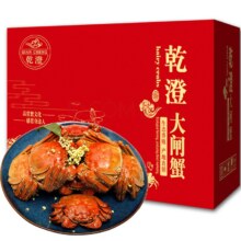 再降价、需首购: 【活蟹】乾澄大闸蟹现货 全母2.3-2.6两 8只 鲜活螃蟹去绳足重海鲜中秋礼品礼盒装119元