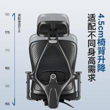 永艺 M60-高配 人体工学椅电脑椅 黑框黑网-升降扶手319.8元（需用券，评价返现10元）