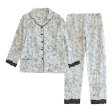 ROVO纯棉孕妇夏季月子服睡衣产后哺乳100%纯棉开衫套装喂奶专用居家服 水墨画 M（适合于95-120斤）99元 (满99减20,券后省70,月销1000+)