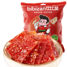 比比赞（BIBIZAN）高蛋白肉脯约100包靖江风味熟食小吃肉干肉脯休闲零食品300g24.9元 (每满20减8,券后省20)