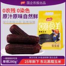 吉林省农投旗下品牌！田本部 大棒黑糯玉米 280~320g*8棒￥15.90 6.9折