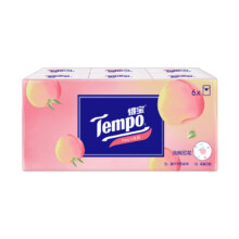 Tempo得宝手帕纸甜心桃6小包纸巾