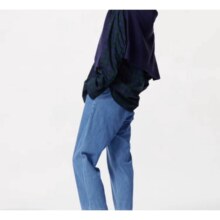 UNIQLO 优衣库 开业价女装棉质牛仔松紧九分裤/水洗长裤休闲时尚47380157.27元（需领券）