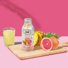 畅爽带气泡！Dole 都乐 0蔗糖菠萝椰子/菠萝西柚气泡果汁铝瓶装 400ml