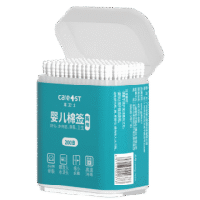 Care1st嘉卫士婴儿棉签两用双头200支新生儿细轴棉棒宝宝专用3.5元 先加购主商品再换购