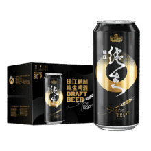 珠江啤酒PEARL RIVER 9°P 珠江97纯生 500mL 12罐*2箱77.8元（需领券，合38.9元/件）