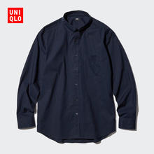 UNIQLO 优衣库 开业价男装/男女同款优质长绒棉衬衫长袖衬衣休闲纯棉478216 478216/69藏青色 M /170/92A券后119元