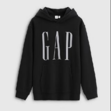 Gap 盖璞 男女装2025秋季新款 logo印花抓绒 宽松套头连帽衫卫衣 786923 多色可选100元包邮