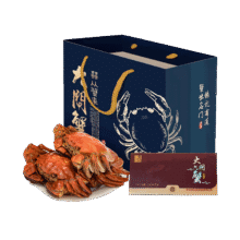 囍从蟹来 大闸蟹 758型 公3两*4只+母2两*4只 4对8只 螃蟹礼盒99元 包邮