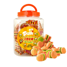 Trolli 德国口力 汉堡软糖 500g 桶装 儿童零食糖果 果汁橡皮糖 0脂肪29.92元