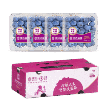 佳沃 秘鲁进口蓝莓 大果18mm+ 4盒装 125g/盒 新鲜水果64.8元（需领券）