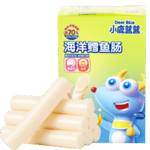 小鹿蓝蓝海洋鳕鱼肠 鱼肠宝宝零食儿童鱼肠营养 原味*1盒29.9元 (券后省7)