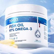 强效护心脑！NYO3 诺威佳 97%高纯度Omega-3深海鱼油软胶囊1450mg*30粒￥58.39