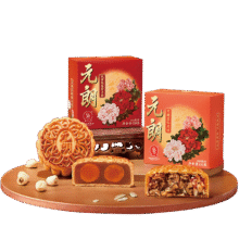 元朗 双黄莲蓉150g+火腿五仁150g *4件28.27元/件 共113.08元