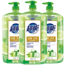 超能 离子去油洗洁精柠檬护手1kg*3套装31.9元 (月销4000+)