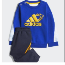 adidas 小童长袖卫衣卫裤套装99元