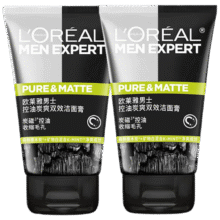 欧莱雅 男士控油炭爽双效洁面膏 50ml*2*2件25.02元包邮（合12.51元/件）