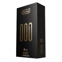 杜蕾斯（durex）超薄裸入001黑金三合一避孕套 6只