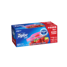 再降价：ZIPLOC密保诺 食品密封袋保鲜袋 中号70个 可重复使用 美国进口22.46元