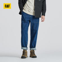 CAT 卡特彼勒 卡特牛仔裤男士户外休闲车线设计柔软工装裤水洗牛仔长裤 靛蓝 32175.04元