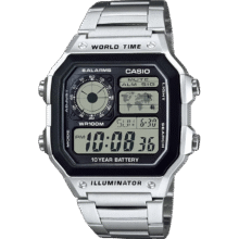 卡西欧（CASIO） 学生男士手表简约电子表多功能户外运动手表AE-1200WHD-1A217.58元（需领券）
