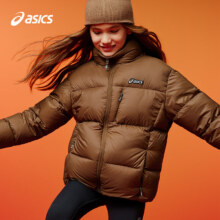 再降价：asics亚瑟士 充绒222g 男女童加厚羽绒服329.1元、包邮