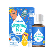 滴适宝（D-Sorb）维生素K2滴剂MK-7型k2儿童液体VK2维生素滴液加拿大原装进口2.8ml 维生素K2滴剂318元 (每满300减30,券后省40)
