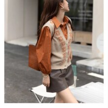 谜秀 毛衣背心女春北极绒文艺针织衫外穿马甲71元（超V会员价，有首单礼金价格更低）