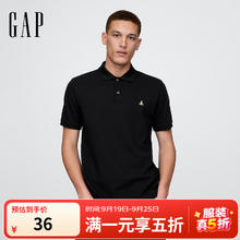 Gap 盖璞 男女装2025春季小熊刺绣短袖T恤休常规polo衫美版708395 黑色 XS 美码 S亚洲码175/88A36元