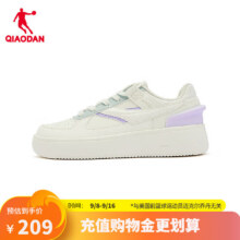 乔丹女鞋板鞋学生小白鞋潮流运动休闲鞋女鞋 象牙色/粉沫蓝240506F 3769元（需领券）