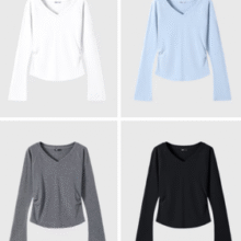 SPAO 时女尚休闲V领打底衫￥29.90
