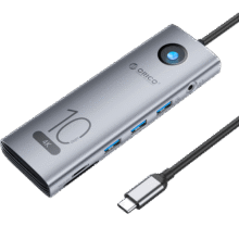 奥睿科（ORICO）Type-C扩展坞转hdmi拓展坞USB-C3.2Gen2扩展器10Gbps高速分线器苹果电脑转换器适用mac笔记本/iPad 10合1【4K60Hz+10Gbps】全功能239元