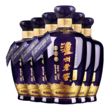 泸州老窖 蓝花瓷头曲 浓香型白酒 52度 500ml 6瓶 整箱装469元