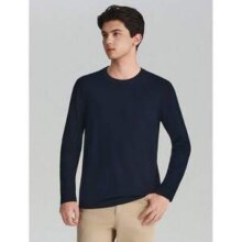 十如仕 2025秋冬新品 男士纯色简约百搭打底衫 T06 多色新低49元包邮