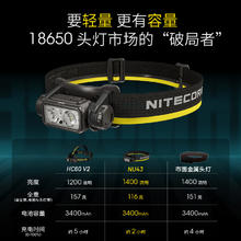 奈特科尔 NU43 强光超亮头灯 18650318元