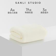 SANLI 三利 7A抗菌浴巾 雪花绒 白色 吸水速干不易掉毛券后15.9元