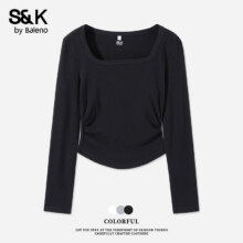 班尼路S&K系列 长袖t恤女装秋修身打底衫59.8元（需领券，合29.9元/件）