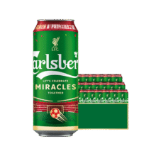 闭眼买：嘉士伯 特醇拉格啤酒 500ml*18罐整箱装39.1元（89.1+50超市卡，微信小程序）