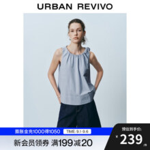 UR2025夏季新款女装简约蝴蝶结系带无袖罩衫衬衫UYU250078 浅蓝 XS172.1元 (券后省0.72)