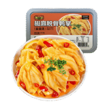 馋小全 椒麻脱骨鸭掌 1000g-盒装＊6件107.7元包邮（合17.95元/件）