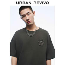 UR UR2025夏季男装休闲立体图案短袖T恤UMM450044 深灰 L56.88元