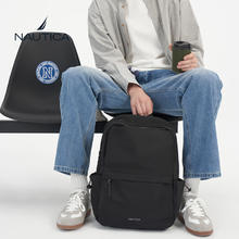 NAUTICA 诺帝卡 双肩包大容量商务通勤笔记本电脑包时尚潮流背包书包 黑色券后103.81元
