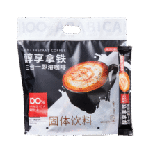 京东京造 三合一速溶咖啡拿铁110条1650g 原味微研磨冲调饮品100%阿拉比卡79元 (券后省40,月销2000+)