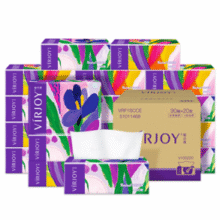 清风旗下高端品牌！Virjoy 唯洁雅 经典时尚MINI鸢尾抽纸 S码 4层90抽*20包￥20.65 3.0折