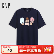 Gap 盖璞 男女装纯棉冰淇淋印花logo短袖T恤 72919340元