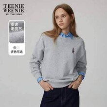 Teenie Weenie 小熊 商场同款 女士纯棉简约圆领套头卫衣 TTMA244901P新低152.5元包邮